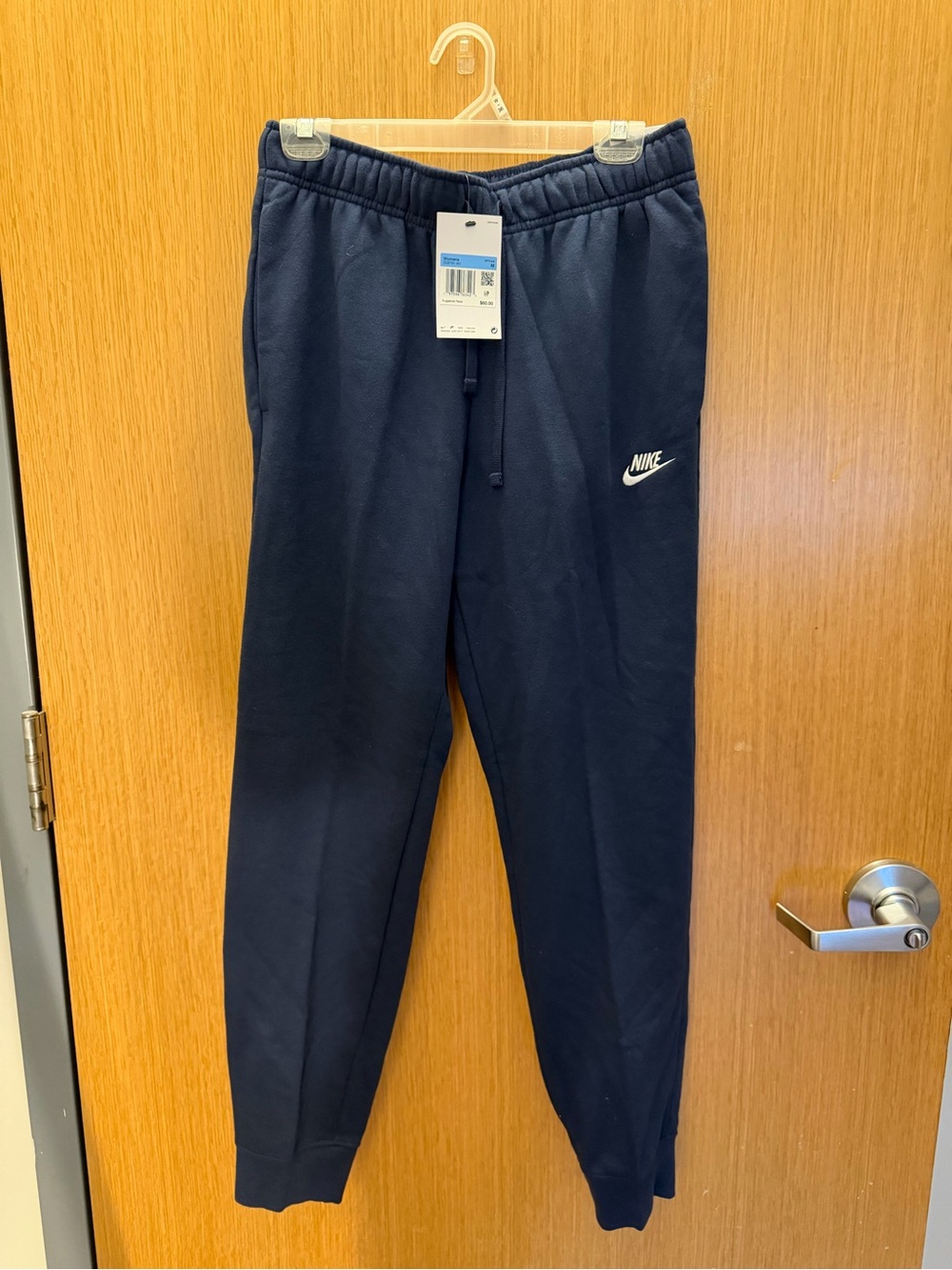 Nike Navy Blue Mid-Rise Standard Fit Pants